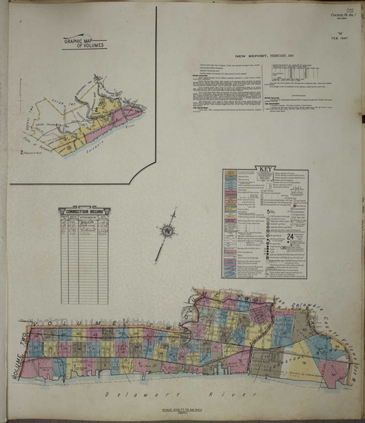 Chester Pennsylvania 1950 V1 - Fire Insurance Index - Old Map Reprint
