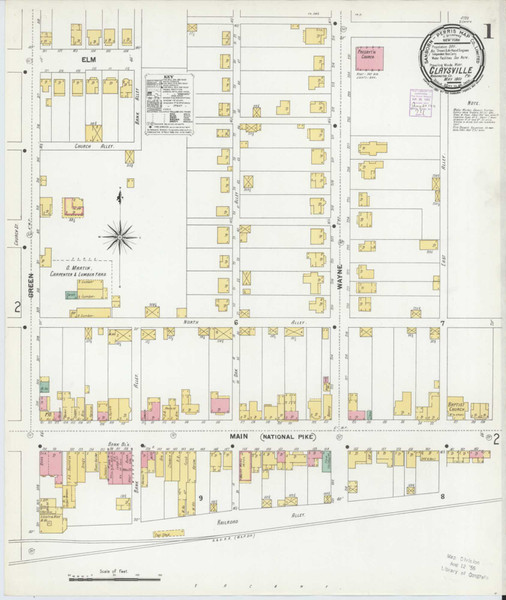 Claysville Pennsylvania 1901 - Fire Insurance Index - Old Map Reprint