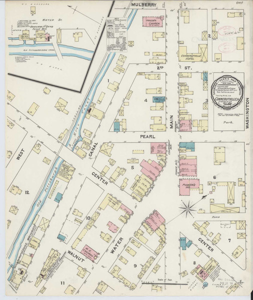 Conneautville Pennsylvania 1891 - Fire Insurance Index - Old Map Reprint