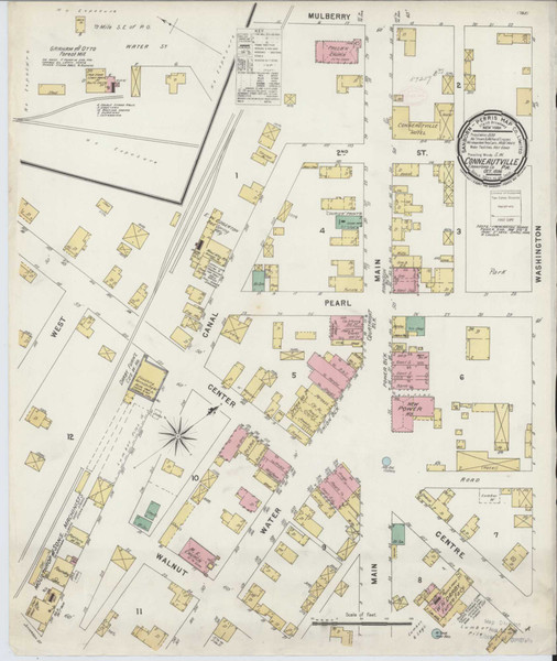 Conneautville Pennsylvania 1896 - Fire Insurance Index - Old Map Reprint