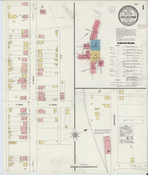 Dallastown Pennsylvania 1908 - Fire Insurance Index - Old Map Reprint