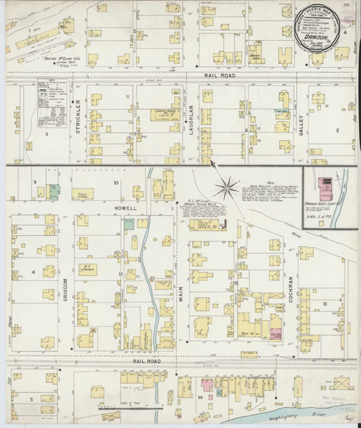 Dawson Pennsylvania 1897 - Fire Insurance Index - Old Map Reprint