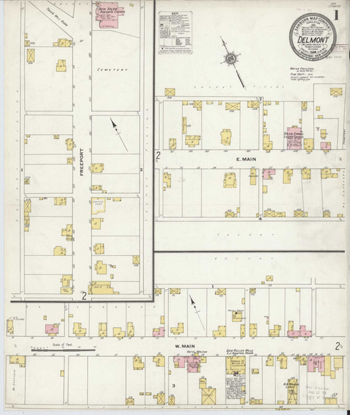 Delmont Pennsylvania 1909 - Fire Insurance Index - Old Map Reprint