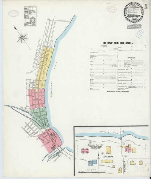 Duncannon Pennsylvania 1899 - Fire Insurance Index - Old Map Reprint