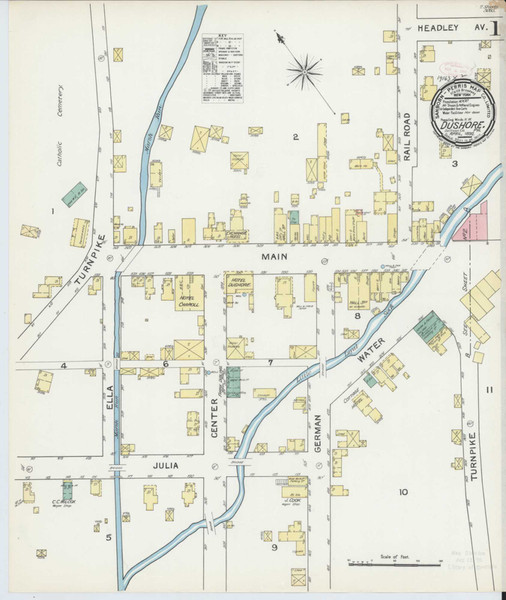 Dushore Pennsylvania 1892 - Fire Insurance Index - Old Map Reprint