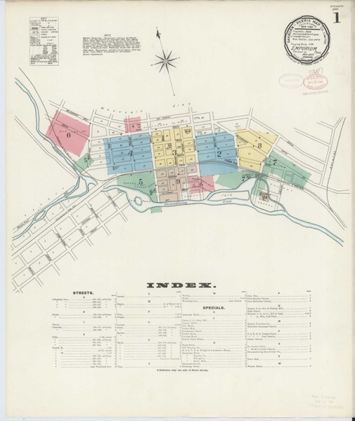 Emporium Pennsylvania 1897 - Fire Insurance Index - Old Map Reprint