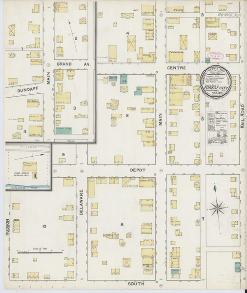 Forest City Pennsylvania 1892 - Fire Insurance Index - Old Map Reprint
