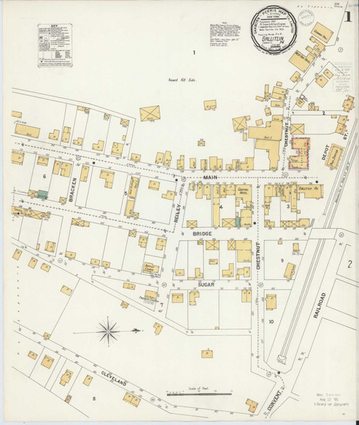 Gallitzin Pennsylvania 1900 - Fire Insurance Index - Old Map Reprint