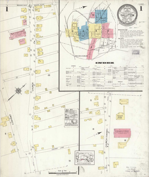 Gallitzin Pennsylvania 1923 - Fire Insurance Index - Old Map Reprint