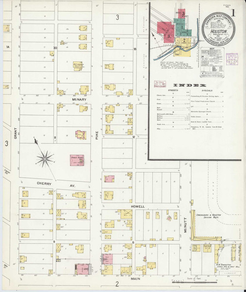 Houston Pennsylvania 1907 - Fire Insurance Index - Old Map Reprint