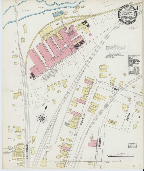 Johnsonburg Pennsylvania 1891 - Fire Insurance Index - Old Map Reprint