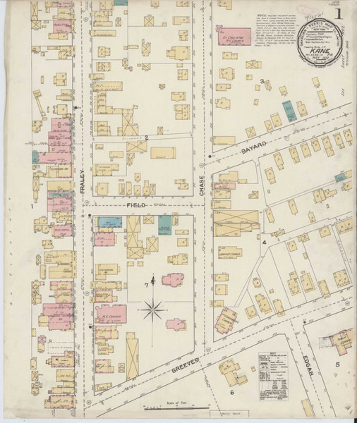 Kane Pennsylvania 1892 - Fire Insurance Index - Old Map Reprint