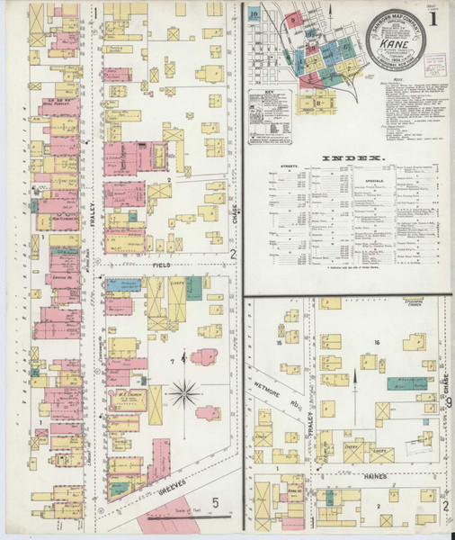 Kane Pennsylvania 1904 - Fire Insurance Index - Old Map Reprint