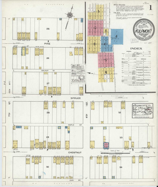 Kulpmont Pennsylvania 1920 - Fire Insurance Index - Old Map Reprint