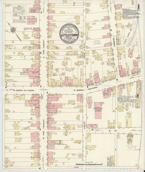 Littlestown Pennsylvania 1912 - Fire Insurance Index - Old Map Reprint