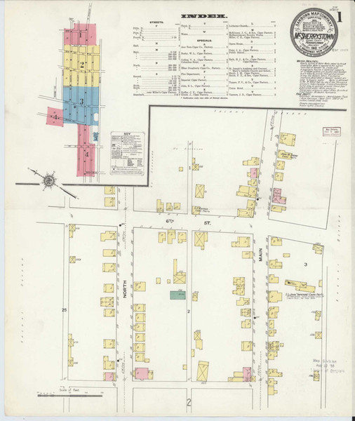 Mcsherrystown Pennsylvania 1910 - Fire Insurance Index - Old Map Reprint