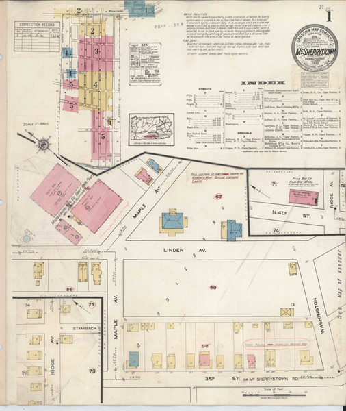 Mcsherrystown Pennsylvania 1940 - Fire Insurance Index - Old Map Reprint