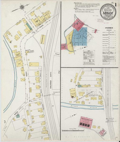 Manor Pennsylvania 1909 - Fire Insurance Index - Old Map Reprint