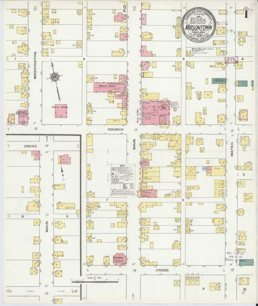 Masontown Pennsylvania 1909 - Fire Insurance Index - Old Map Reprint