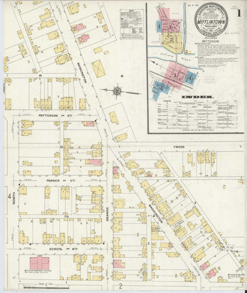 Mifflintown Pennsylvania 1911 - Fire Insurance Index - Old Map Reprint