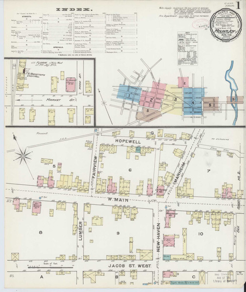 Mount Joy Pennsylvania 1891 - Fire Insurance Index - Old Map Reprint
