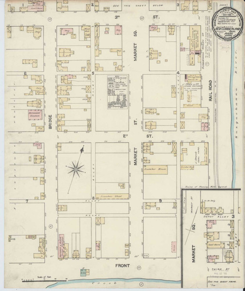 New Cumberland Pennsylvania 1890 - Fire Insurance Index - Old Map Reprint