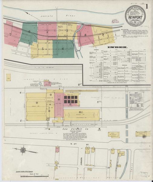 Newport Pennsylvania 1911 - Fire Insurance Index - Old Map Reprint