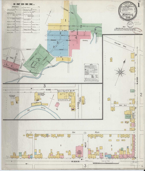 Newville Pennsylvania 1899 - Fire Insurance Index - Old Map Reprint