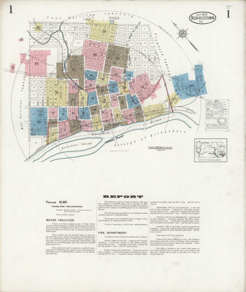 Norristown Pennsylvania 1928 - Fire Insurance Index - Old Map Reprint