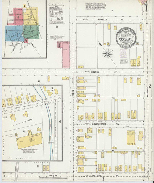 Parsons Pennsylvania 1903 - Fire Insurance Index - Old Map Reprint
