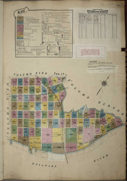 Philadelphia Pennsylvania 1951 V10 - Fire Insurance Index - Old Map Reprint