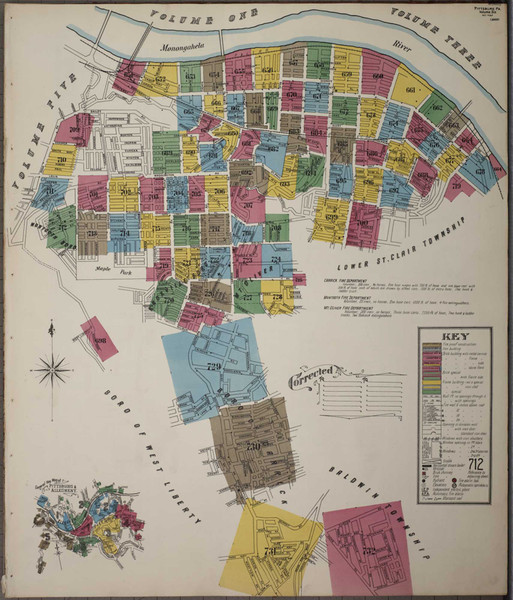 Pittsburgh Pennsylvania 1906 V6 - Fire Insurance Index - Old Map Reprint