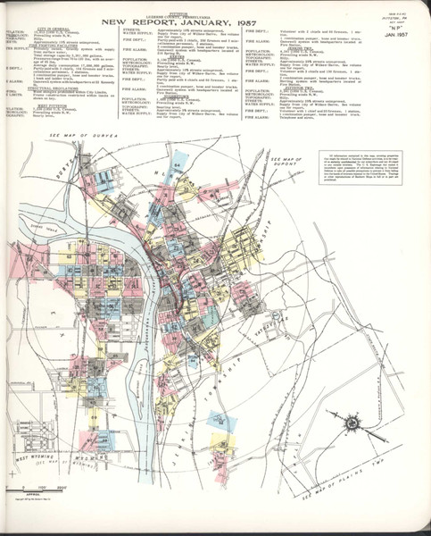 Pittston Pennsylvania 1957 - Fire Insurance Index - Old Map Reprint