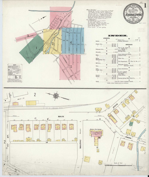 Roaring Spring Pennsylvania 1910 - Fire Insurance Index - Old Map Reprint