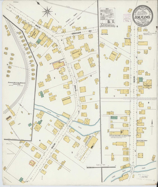 Scalp Level Pennsylvania 1904 - Fire Insurance Index - Old Map Reprint