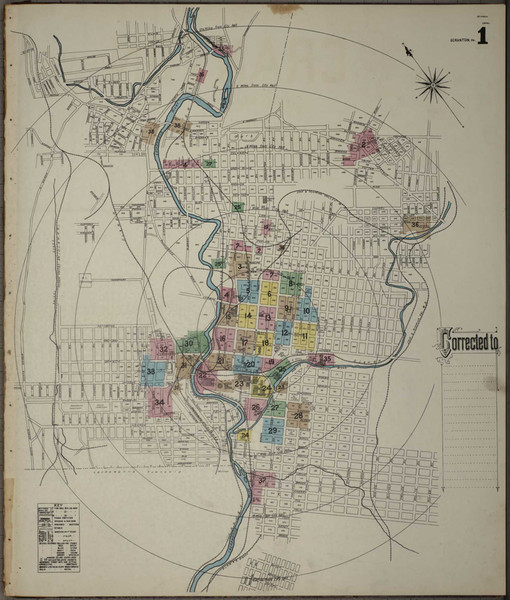 Scranton Pennsylvania 1888 - Fire Insurance Index - Old Map Reprint