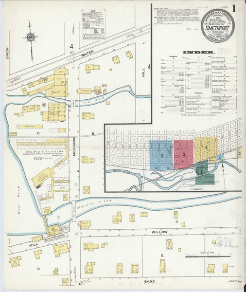 Smethport Pennsylvania 1909 - Fire Insurance Index - Old Map Reprint