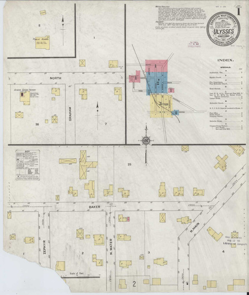 Ulysses Pennsylvania 1911 - Fire Insurance Index - Old Map Reprint