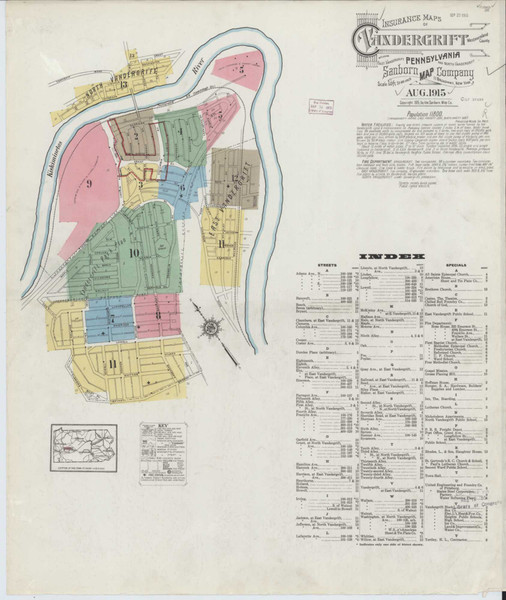 Vandergrift Pennsylvania 1915 - Fire Insurance Index - Old Map Reprint
