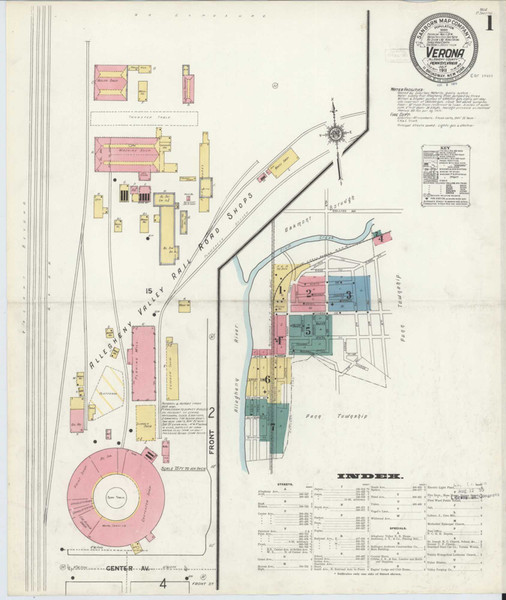 Verona Pennsylvania 1911 - Fire Insurance Index - Old Map Reprint