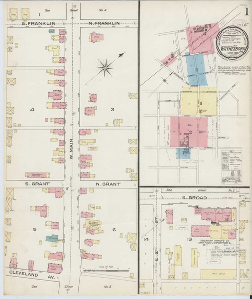 Waynesboro Pennsylvania 1886 - Fire Insurance Index - Old Map Reprint