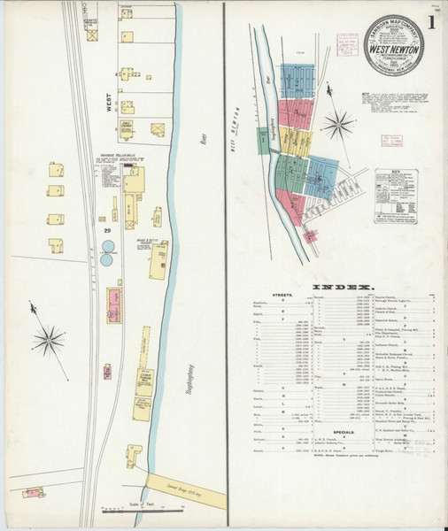West Newton Pennsylvania 1905 - Fire Insurance Index - Old Map Reprint