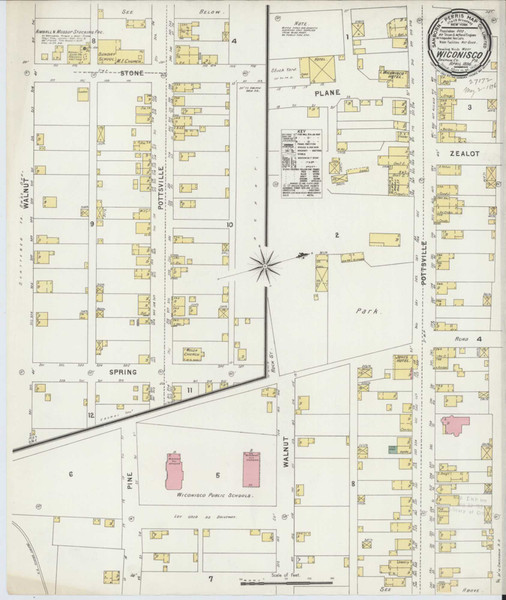 Wiconisco Pennsylvania 1896 - Fire Insurance Index - Old Map Reprint