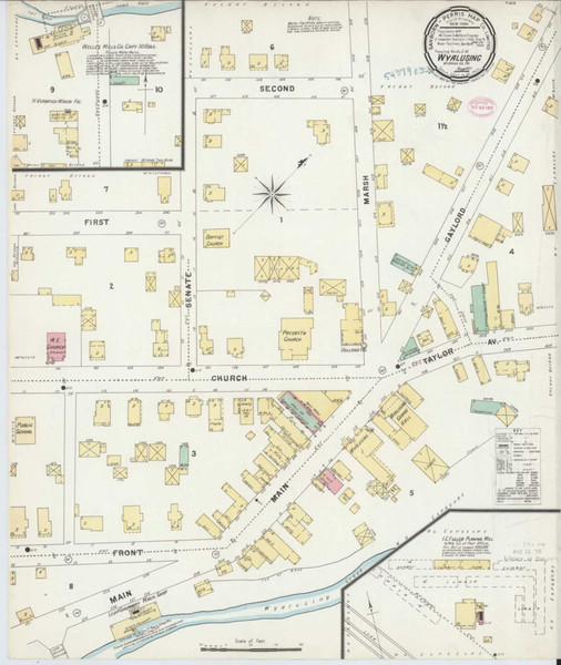 Wyalusing Pennsylvania 1897 - Fire Insurance Index - Old Map Reprint