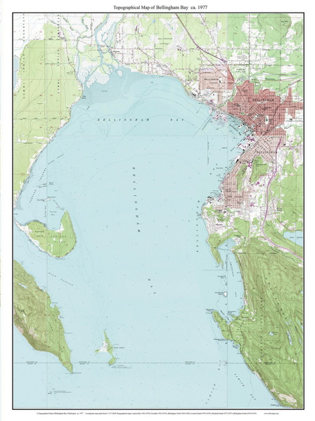 Bellingham Bay 1977 - Custom USGS Old Topo Map - Washington State 7x7