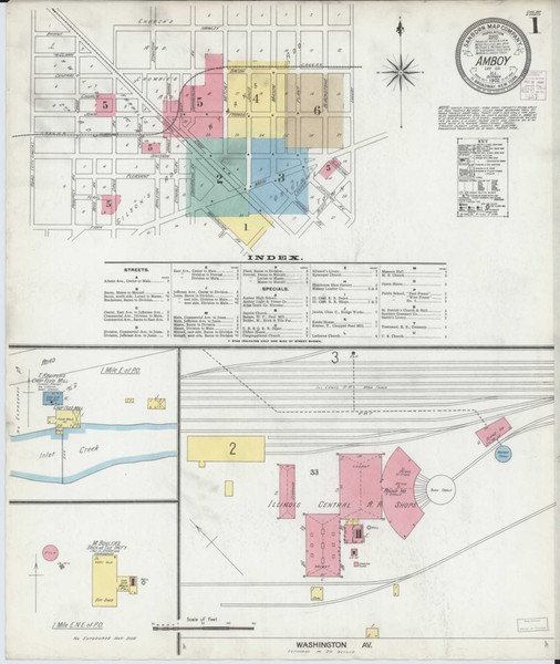 Amboy Illinois 1902 - Fire Insurance Index - Old Map Reprint