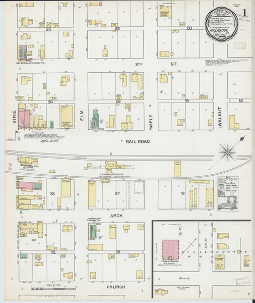 Atlanta Illinois 1892 - Fire Insurance Index - Old Map Reprint