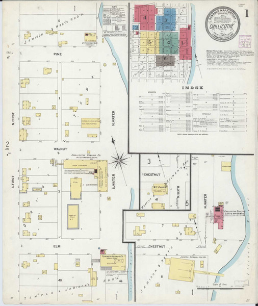 Chillicothe Illinois 1907 - Fire Insurance Index - Old Map Reprint