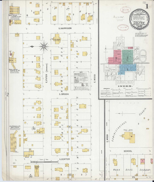 Colfax Illinois 1899 - Fire Insurance Index - Old Map Reprint