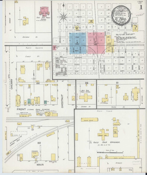 El Paso Illinois 1892 - Fire Insurance Index - Old Map Reprint